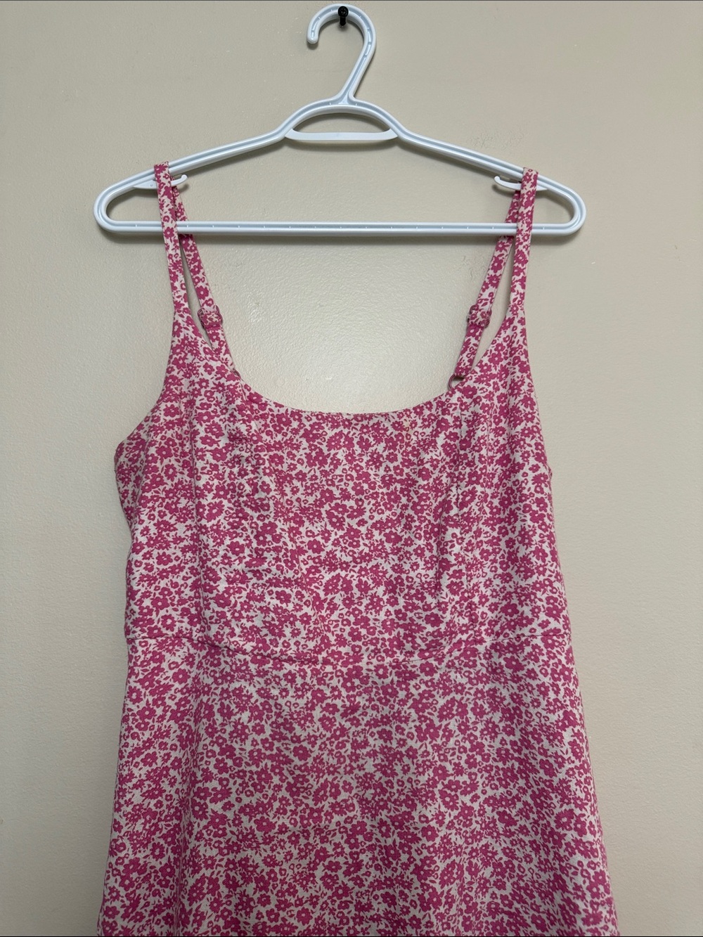 Old Navy Pink Floral Mini Slip Dress Women’s Size M Cottagecore Summer Dress - Picture 4 of 7